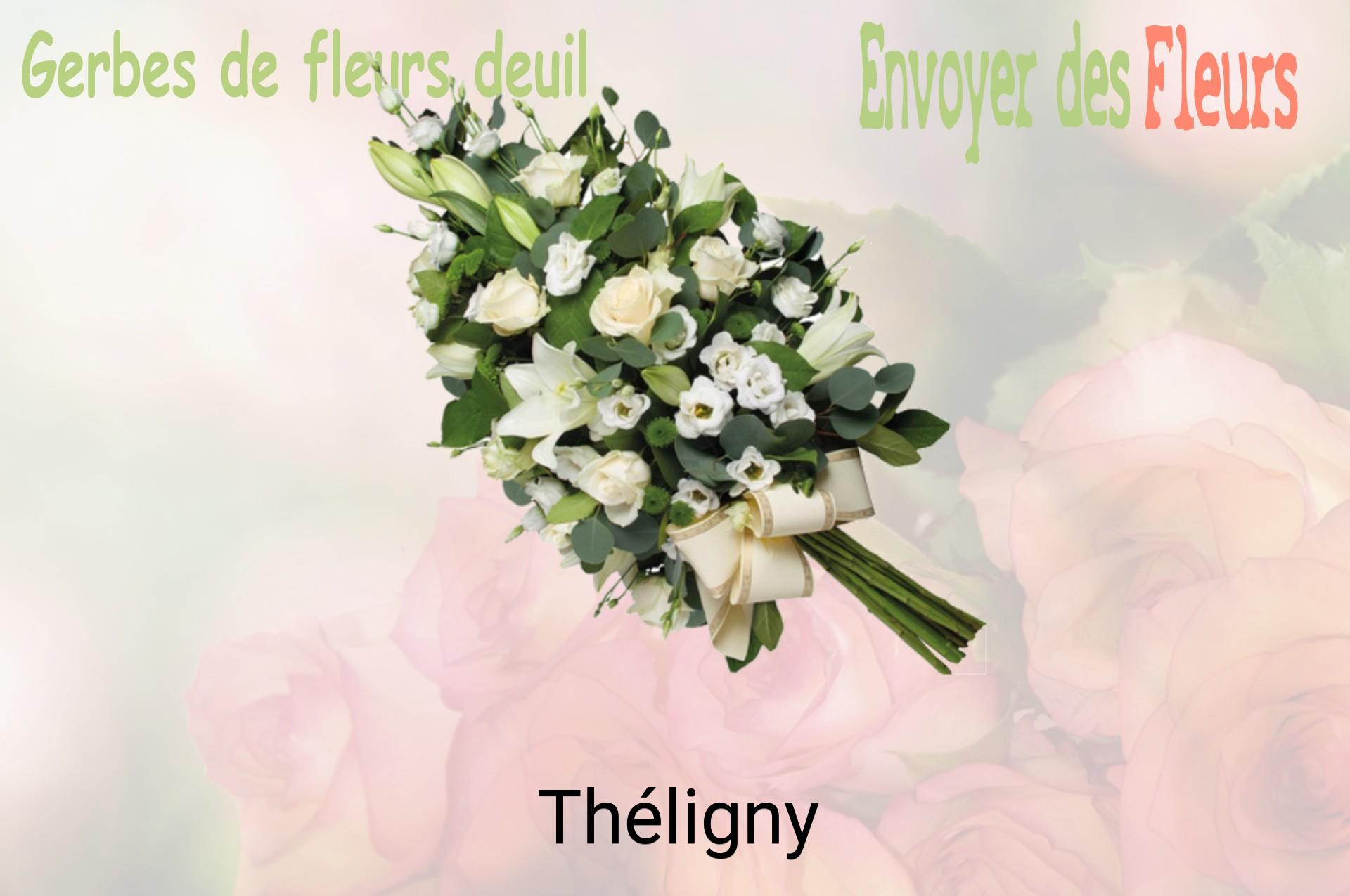 Gerbe de fleurs de deuil livrée à Théligny